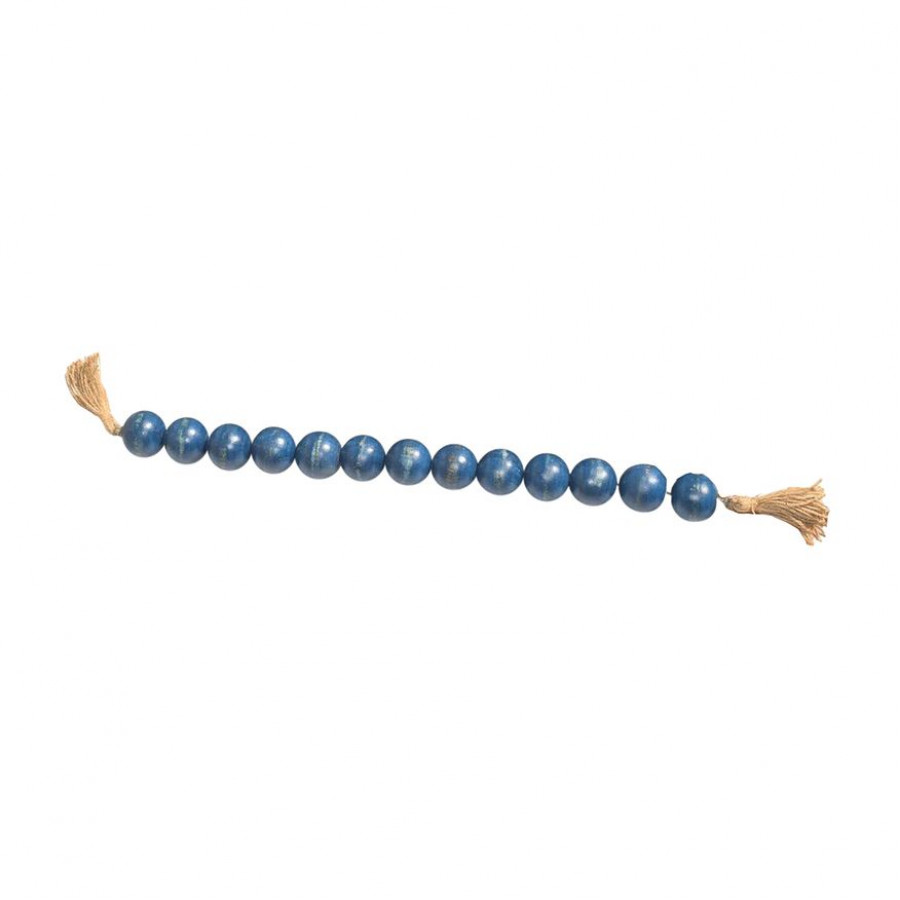 Sagebrook - 32" Wood Large Beaded Garland With Tassel
