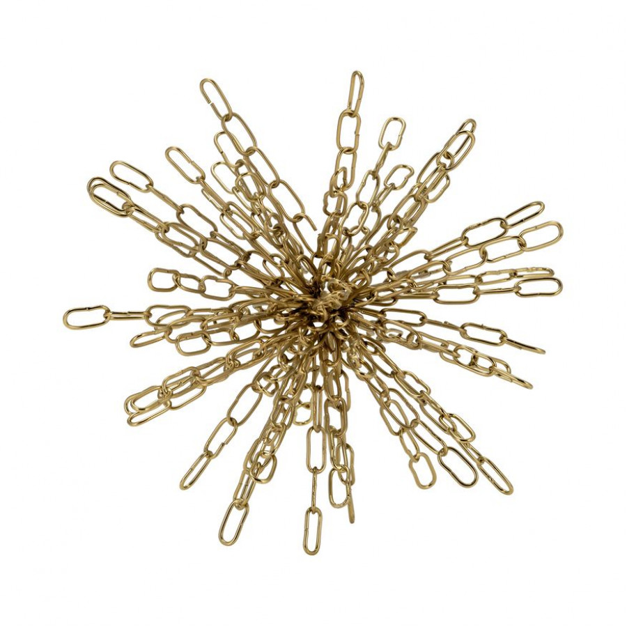 Sagebrook 9" Metal Chain Orb - Gold