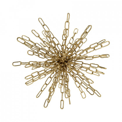 Sagebrook 9" Metal Chain Orb - Gold