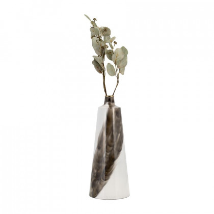 Sagebrook 18" Metal Vase With Ring Lid - White/Gold
