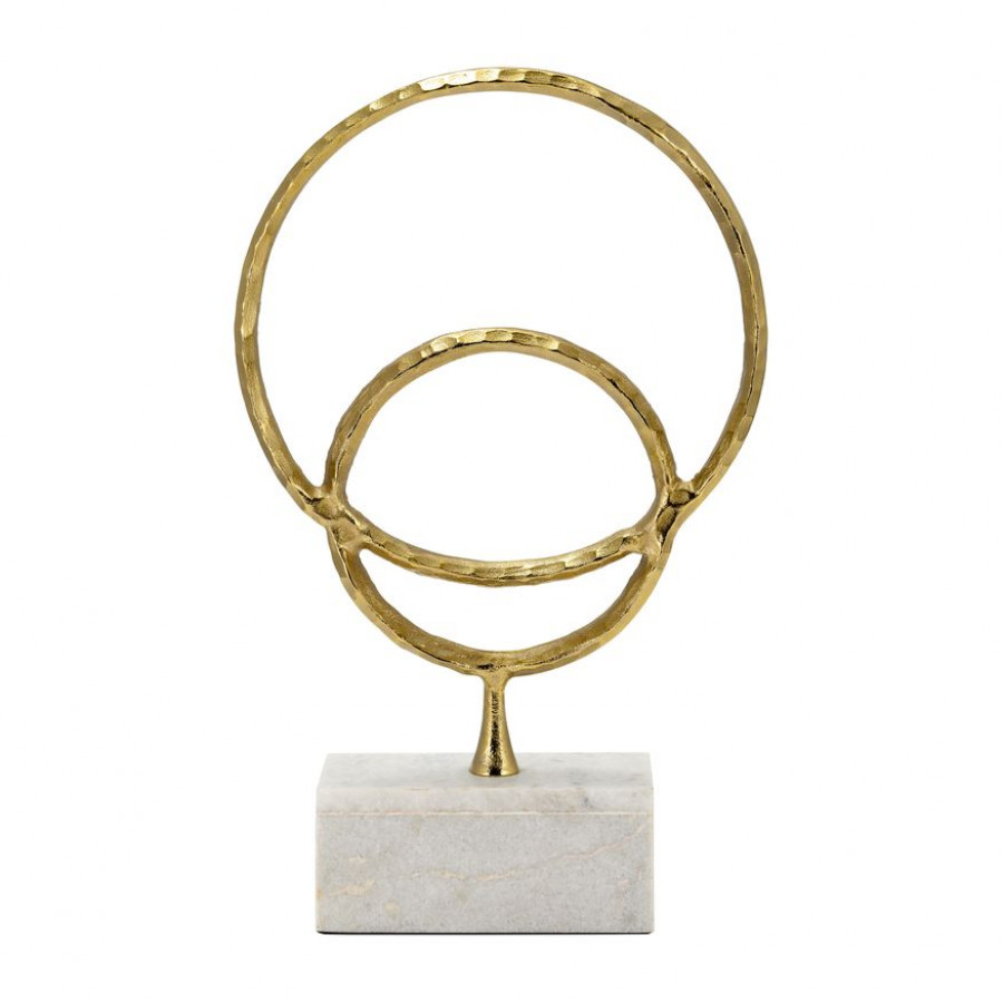 Sagebrook - 14"/16" Metal Hammered Decorative Rings (Set Of 2)