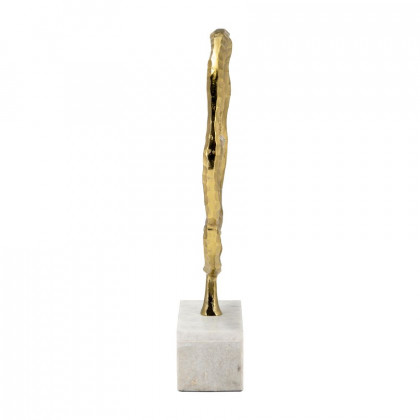Sagebrook 21" Metal/Marble Double Ring Accent - Gold