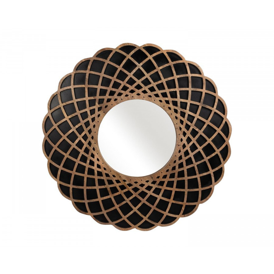 Sagebrook - Wood Kaleidoscope Mirror in Black