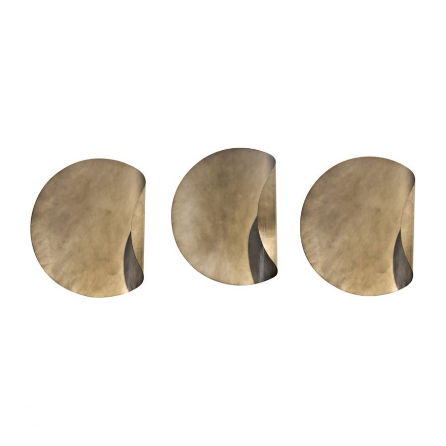 Sagebrook - Metal Flapped Circle Wall Arts (Set Of 3) in Ivory