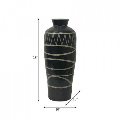 Sagebrook - 14" Terracotta Modern Eared Vase