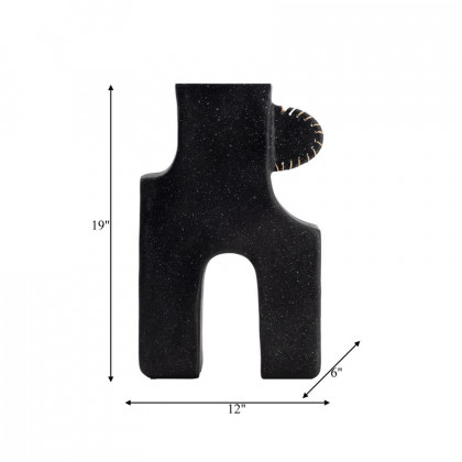 Sagebrook 19" Ecomix Abstract Vase - Black