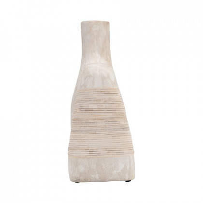 Sagebrook 10" Ecomix Abstract Vase - Antique White