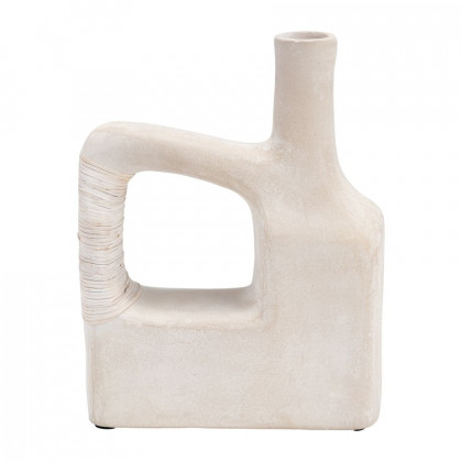 Sagebrook 13" Ecomix Abstract Vase - Antique White