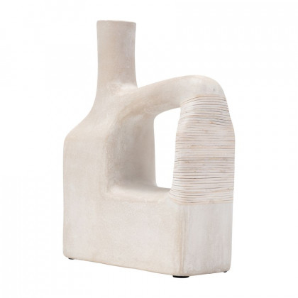Sagebrook 13" Ecomix Abstract Vase - Antique White