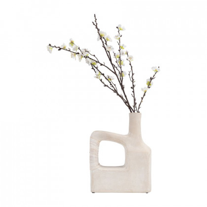 Sagebrook 13" Ecomix Abstract Vase - Antique White