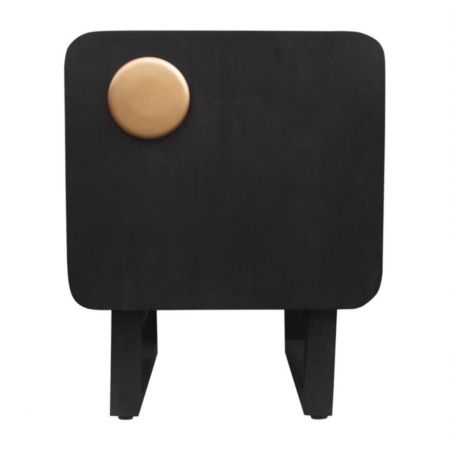 Sagebrook - Wood Modern Night Stand in Black