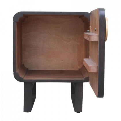 Sagebrook - Wood Modern Night Stand in Black