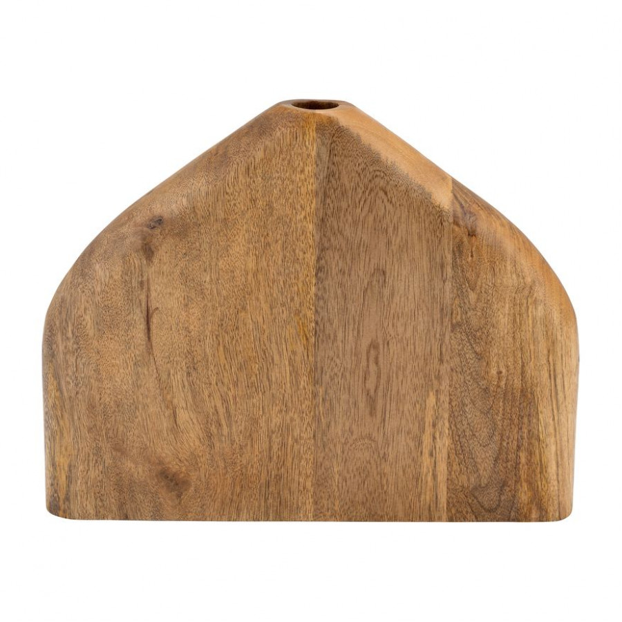 Sagebrook 11" Wood Tapered Vase - Brown
