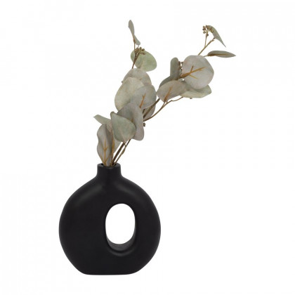 Sagebrook 7" Wood Cut-out Vase - Black