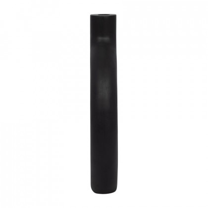 Sagebrook 14" Wood Cut-out Vase - Black
