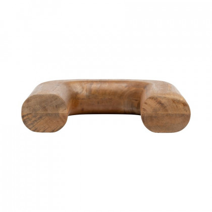 Sagebrook 10" Wood Horseshoe Vase - Brown