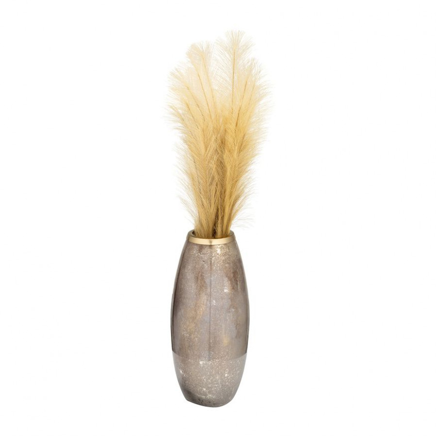 Sagebrook - 17573 18" Glass Vase With Metal Ring