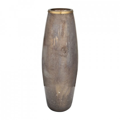 Sagebrook - 17573 18" Glass Vase With Metal Ring