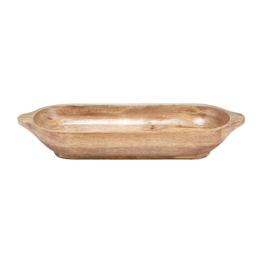 Sagebrook 18"/23" Wood Oval Trays (Set Of 2) - Brown