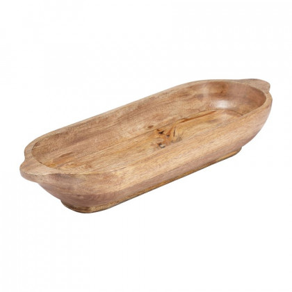 Sagebrook - 18"/23" Wood Oval Trays (Set Of 2)