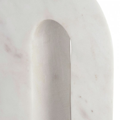 Sagebrook 7" Marble Horseshoe Table Top Decor - White