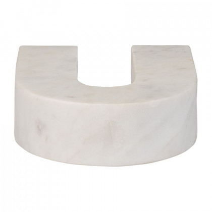 Sagebrook 7" Marble Horseshoe Table Top Decor - White