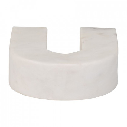 Sagebrook 6" Marble Horseshoe Table Top Decor - White