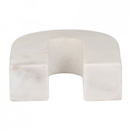 Sagebrook 6" Marble Horseshoe Table Top Decor - White