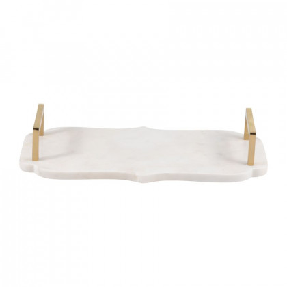 Sagebrook - 15"/18" Marble Accent Trays (Set Of 2) in White