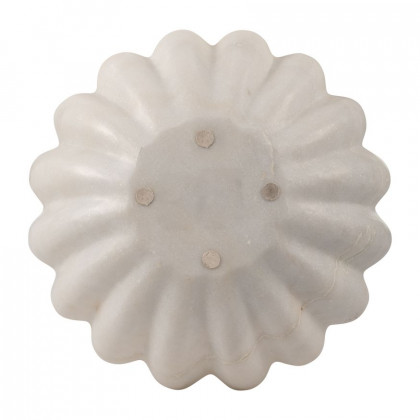 Sagebrook - 12" Marble Shell Shaped Bowl in White