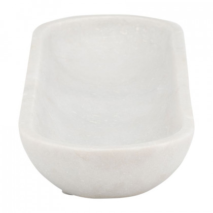 Sagebrook - 18" Marble Oval Tray in White