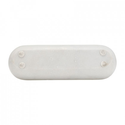 Sagebrook - 18" Marble Oval Tray in White
