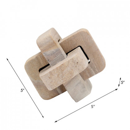 Sagebrook - 5" Marble Knot in Natural