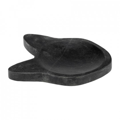 Sagebrook 5" Marble Cat Tray - Black