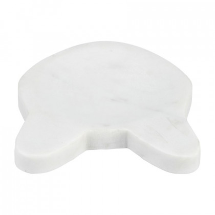 Sagebrook 5" Marble Cat Tray - White