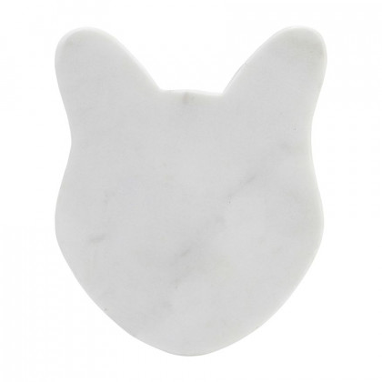 Sagebrook 5" Marble Cat Tray - White