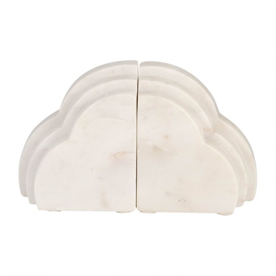 Sagebrook - 6" Marble Rainbow Bookends (Set Of 2) in White