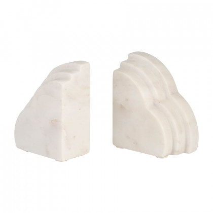 Sagebrook - 6" Marble Rainbow Bookends (Set Of 2) in White