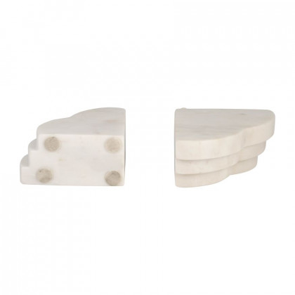 Sagebrook - 6" Marble Rainbow Bookends (Set Of 2) in White