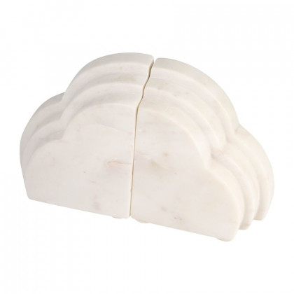 Sagebrook - 6" Marble Rainbow Bookends (Set Of 2) in White