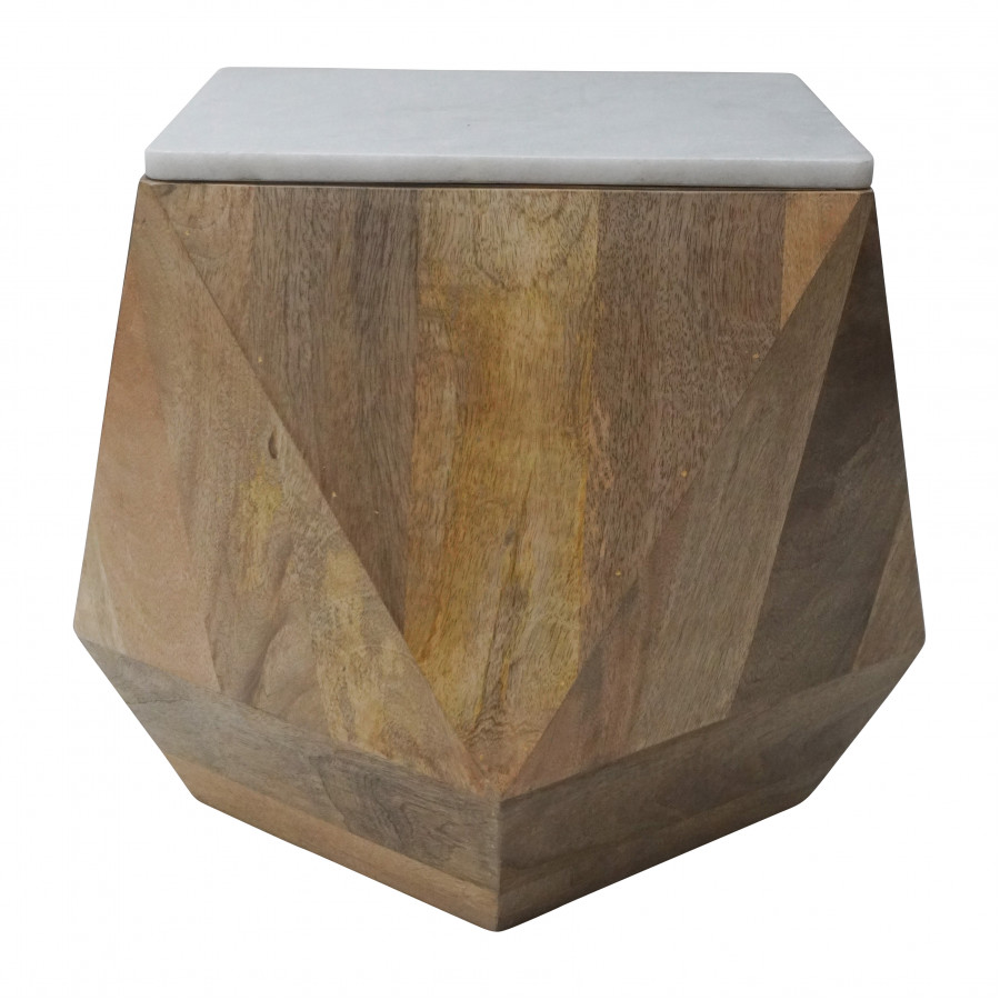 Sagebrook - 17" Wood Diamond Shape Side Table in Natural