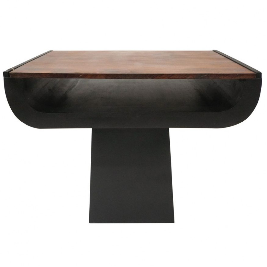 Sagebrook - Wood Modern Side Table in Black/Dark Brown