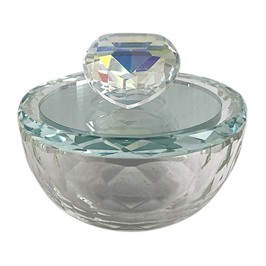 Sagebrook - 4" Glass Trinket Box With Heart