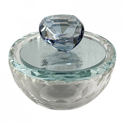 Sagebrook - 4" Glass Trinket Box With Heart