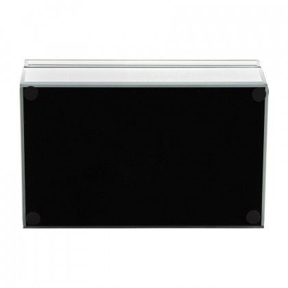 Sagebrook - 8" Glass Rec Jewelry Box Flower Top in Clear
