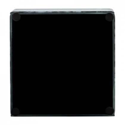 Sagebrook - 6"x5" Glass Jewelry Box Quartz Top in Black