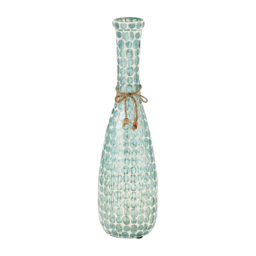 Sagebrook 16" Glass Mosaic Vase - Blue