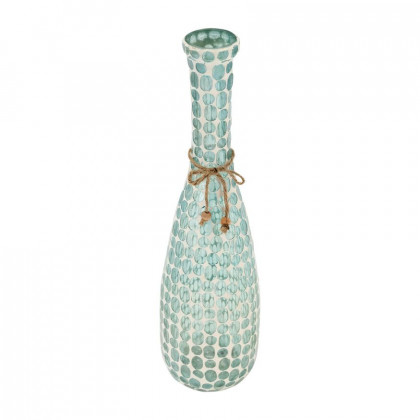 Sagebrook 16" Glass Mosaic Vase - Blue