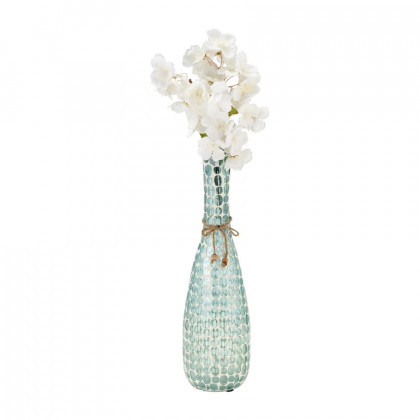 Sagebrook 16" Glass Mosaic Vase - Blue