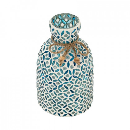 Sagebrook 7" Glass Mosaic Vase - Blue